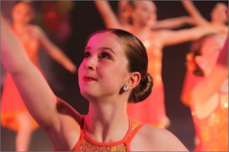 young dancer in group
